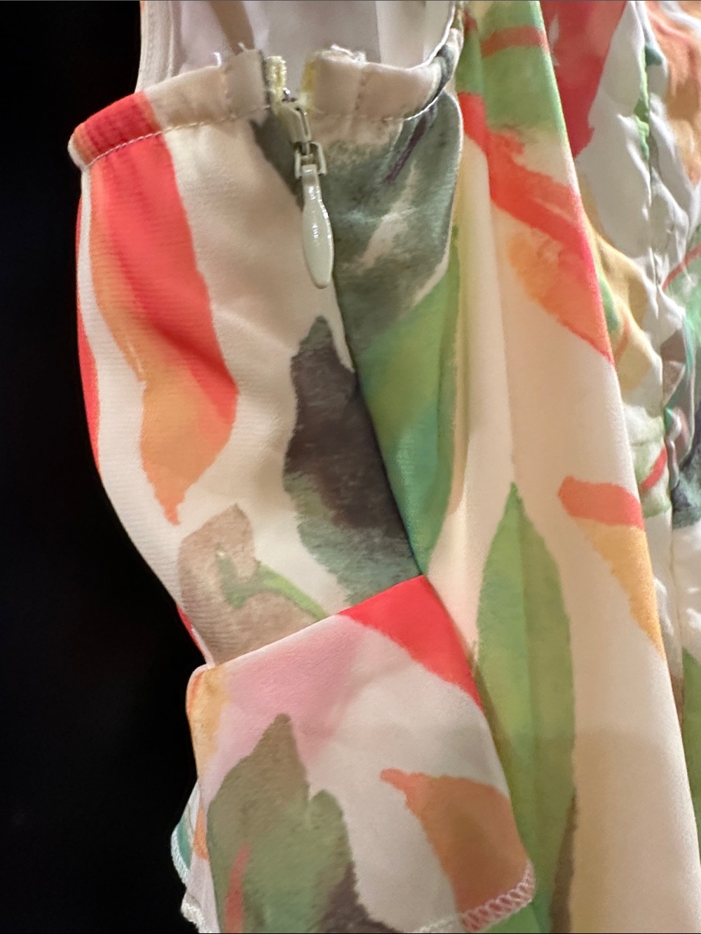 Cato Multicolor Leaf-Print High-Low Ruffle Dress - Picture 7 of 9